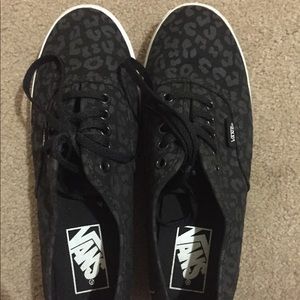 Black Cheetah Print Vans